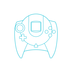 Digital Video Game Controllers Dreamcast Controller Line Tracing Svg Vector, Free Vectors File